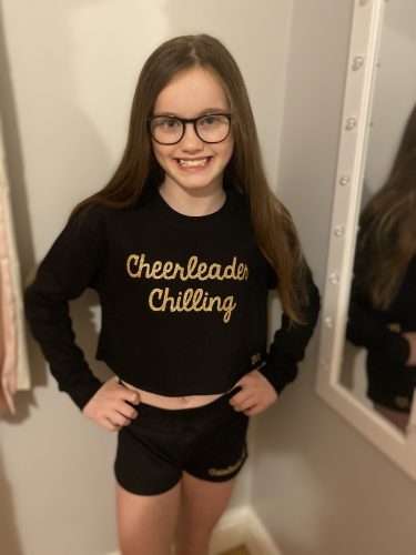 Make Your Own Black Cropped Sweatshirt and Shorts Lounge Set photo review