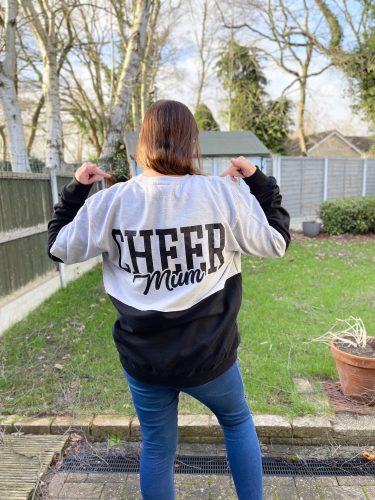 Heather Grey/Black Cheer Mum Athletic Block Sweatshirt photo review